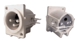 ITT Cannon Male and Female PCB Metal Flange Mount Receptacle, XLM